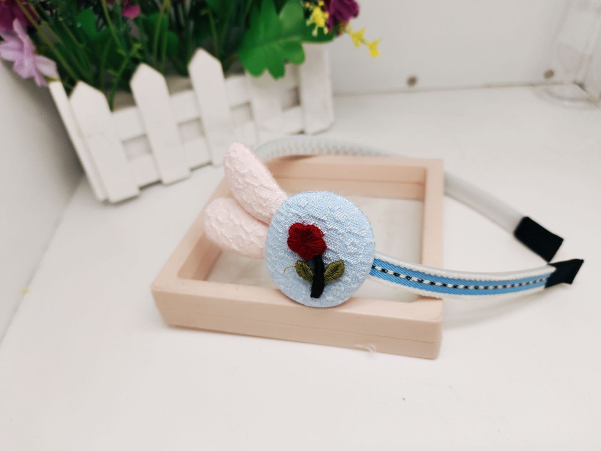 Conejo azul infantil Hairband