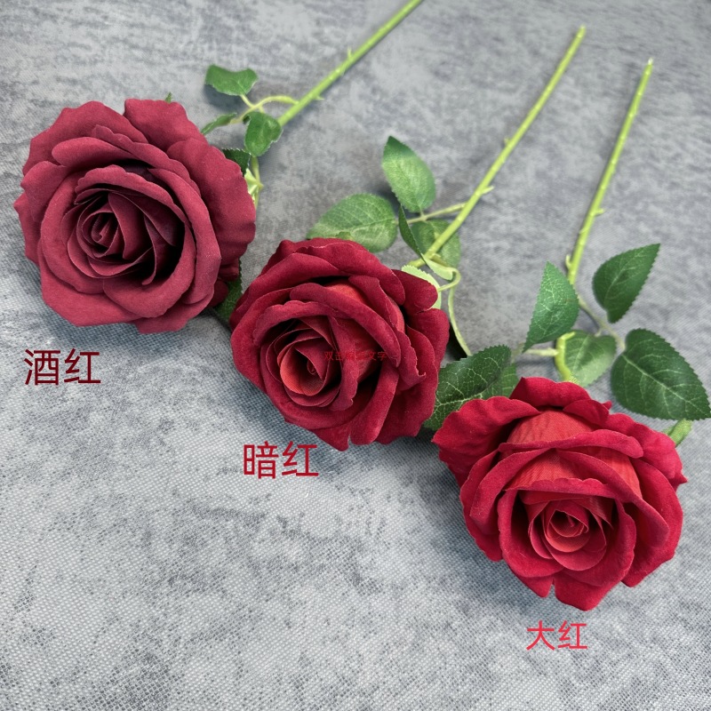 Rosas de tela única flores de tela