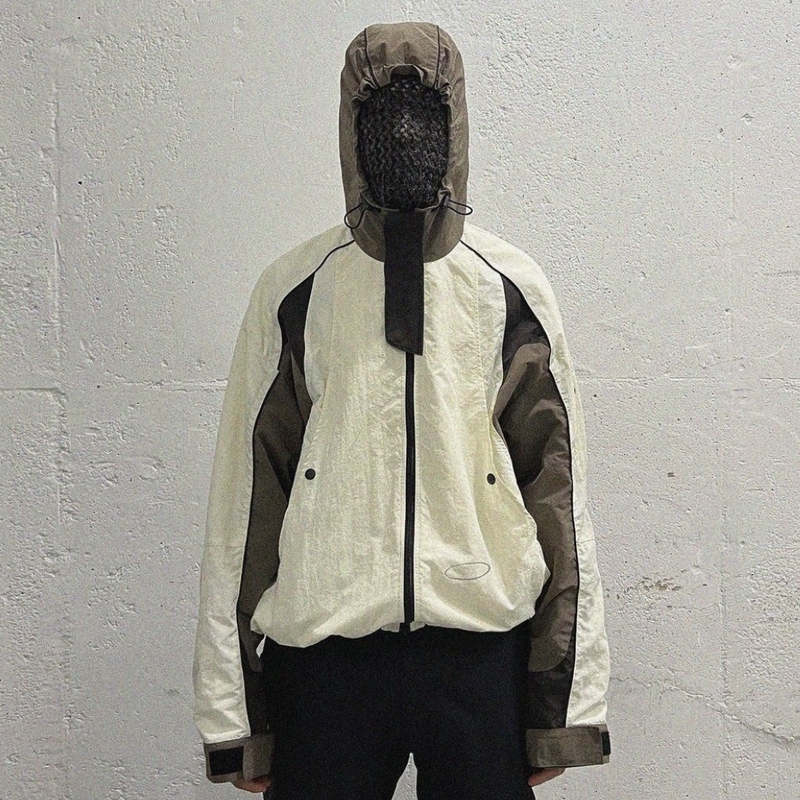 Niche fashion brand GRAILZ deconstructing nylon splicing machine soft shell jacket zipper sun protection clothing vibe coat for men