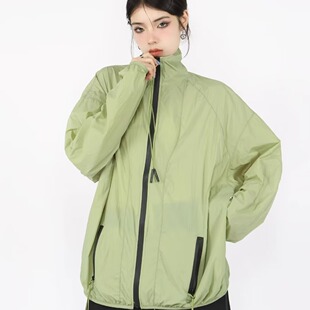 Wholesale Upf50+ Retro Simple Pure Color Stand-Up Collar Casual Sun Protection Clothing for Men and Women Summer New Versatile Outdoor Jacket