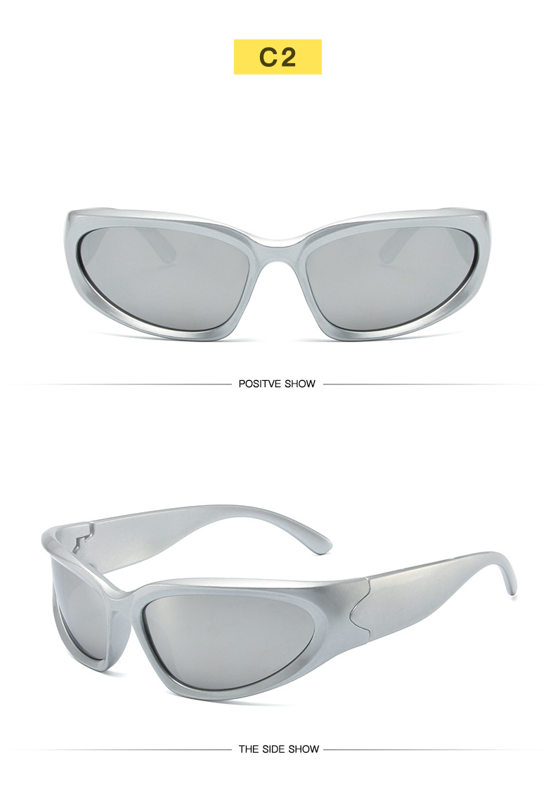 35g Weight Full Frame Glasses Structure Sunglasses Classification PC, UV400 Protection Lens Material Oval Frame Glasses Style Travel Occasion Solid Color Pattern Unisex Gender INS Style Style Grey, Black Color INS Style Solid Color PC UV400 Protection Oval Frame Full Frame Women's Sunglasses 6