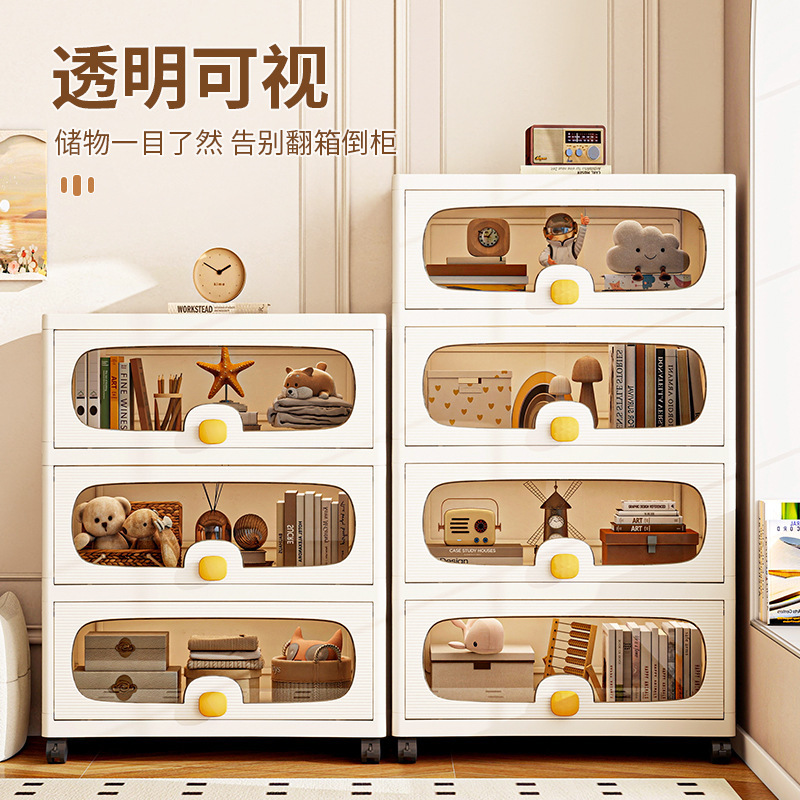 跨境多层收纳柜儿童玩具衣服收纳柜客厅翻盖式置物零食柜置物柜子|undefined