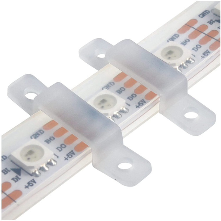 Barra de luz LED conector 8mm10mm12mm clip de silicona tira de luz clip de luz fija tira de luz de la hebilla conector de tira