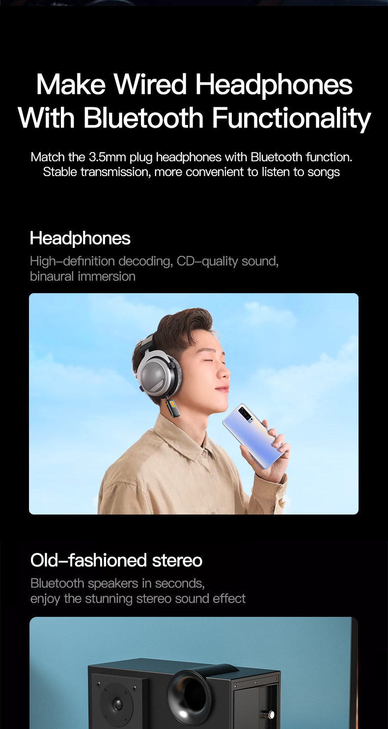 New Product Wireless Bluetooth 5 4 Receiver Transmitter Car Aux Navigation Audio Adapter Headphone Switch Connection