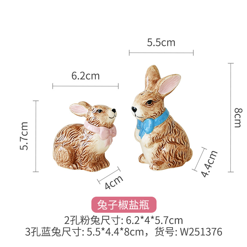 Cerámica de Pascua dibujos animados conejos adorables animales domésticos botellas de sabor giacas nuevos productos de preventa