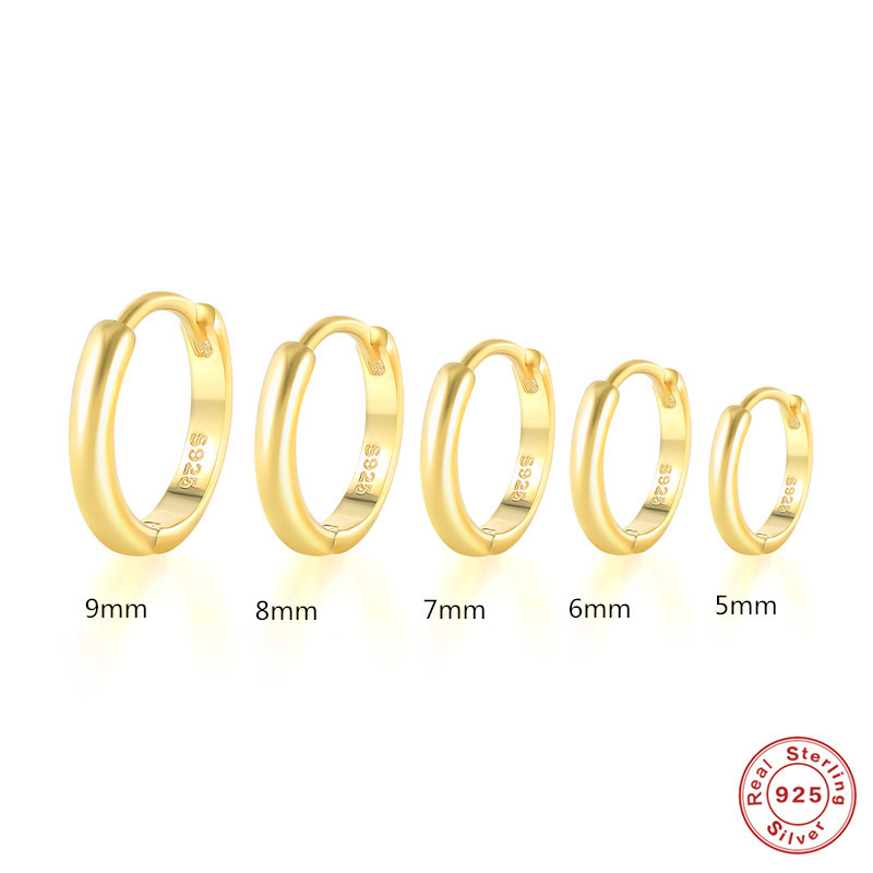 S925 Sterling Silver Ins Style Geometric Minimalist Ear Cuffs and Earrings, Cross-Border Bestseller Versatile Ear Hoops and Studs, In-Stock for Cross-Border Sales