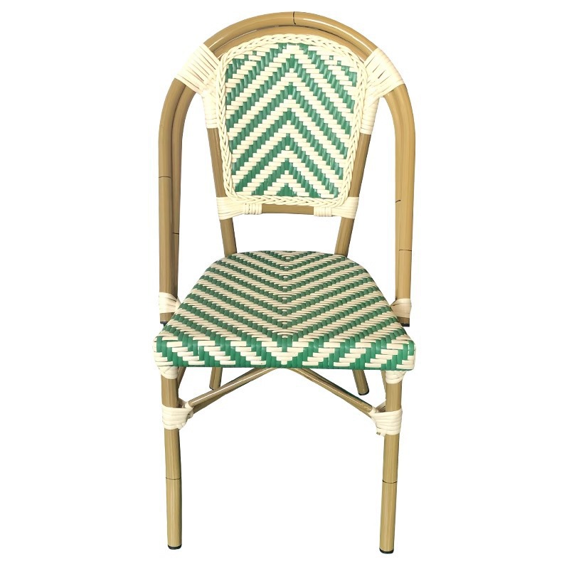 멋진 녹색과 황백색 의자