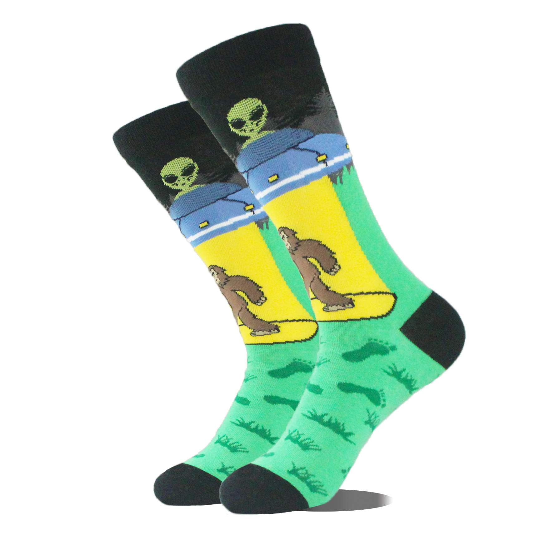 Caliente nuevo comercio exterior transfronterizo calcetines de algodón derechos de autor animal serie marea calcetines mediados de la pantorrilla tallas grandes calcetines de los hombres fábrica calcetines al por mayor