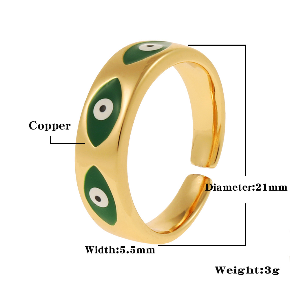 Fashion Devilu0027S Eye Copper Open Ring Copper Rings