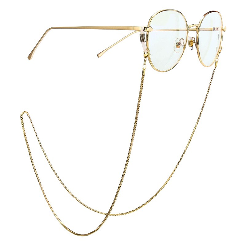 Metal Sunglasses Chain Travel Fashion Sunglasses Non-Slip Hanging Chain Glasses Chain Anti-Lost Golden Winnie