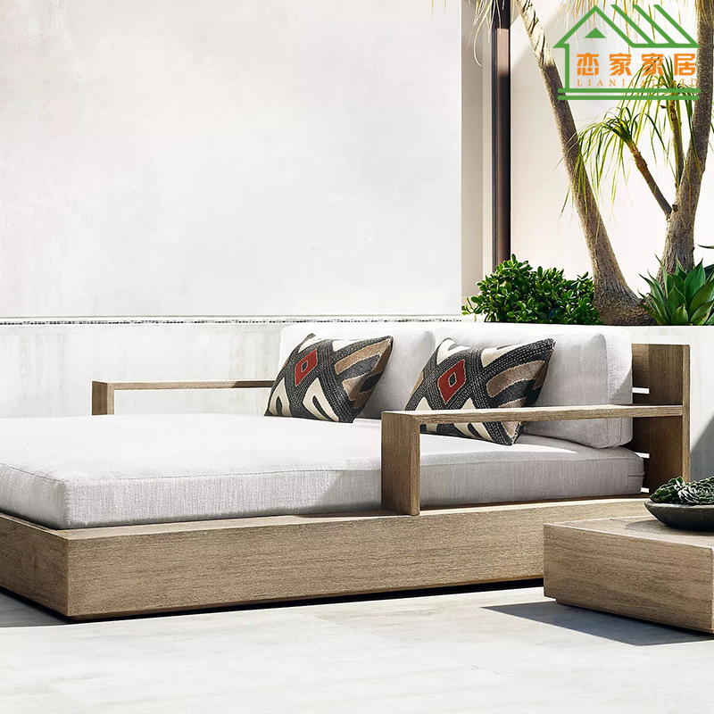 Fábrica al por mayor de teca al aire libre Silla de comedor jardín silla de madera maciza patio Silla de ocio sofá al aire libre muebles de teca