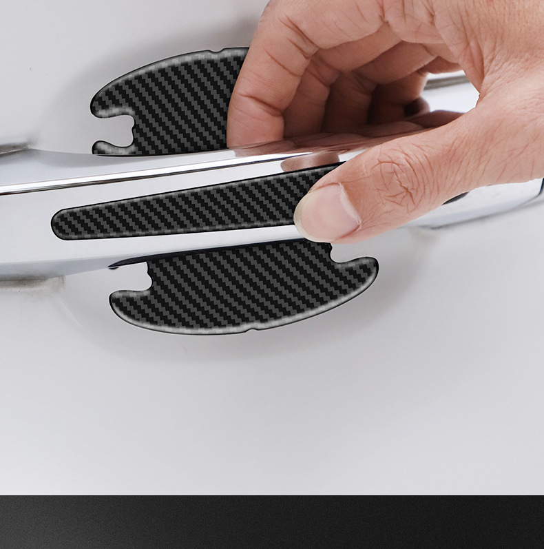 Cross-Border Car Door Handle Anti-Collision Strip, Door Handle Anti-Scratch Protective Carbon Fiber Pattern Door Edge Decoration