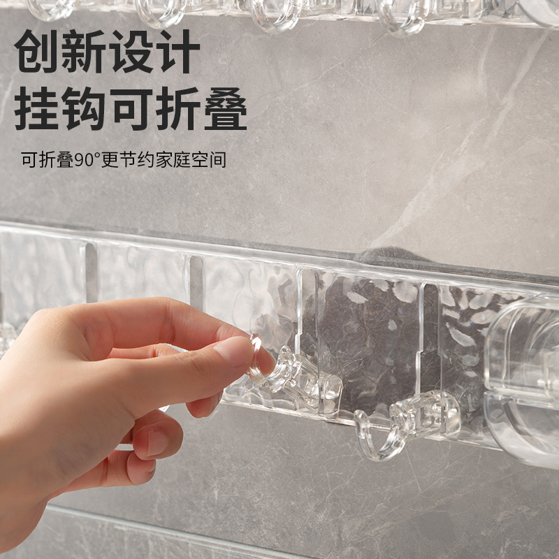 Gancho de ventosa giratorio sin perforaciones detrás de la puerta del baño Gancho adhesivo sin costuras de plástico de carga fuerte Gancho corrugado impermeable