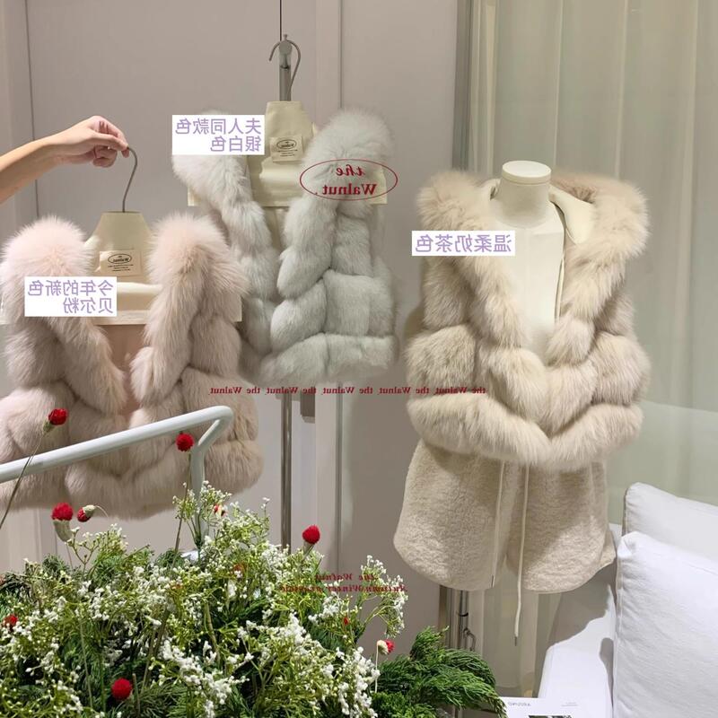 "Brings a Sense of Coolness" Haining Fur 2025 Winter New Model Finnish Imported Fox Fur Vest Women's Short Coat