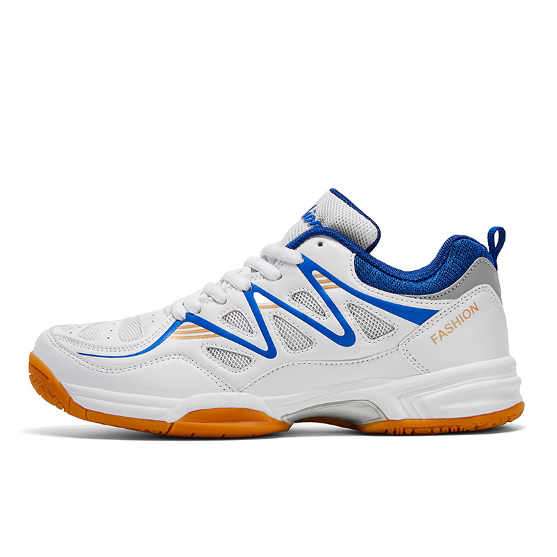 Nuevos zapatos de bádminton transfronterizos para hombres y mujeres respirables antideslizantes zapatos de tenis de mesa zapatos de entrenamiento de competencia zapatos de tenis al por mayor