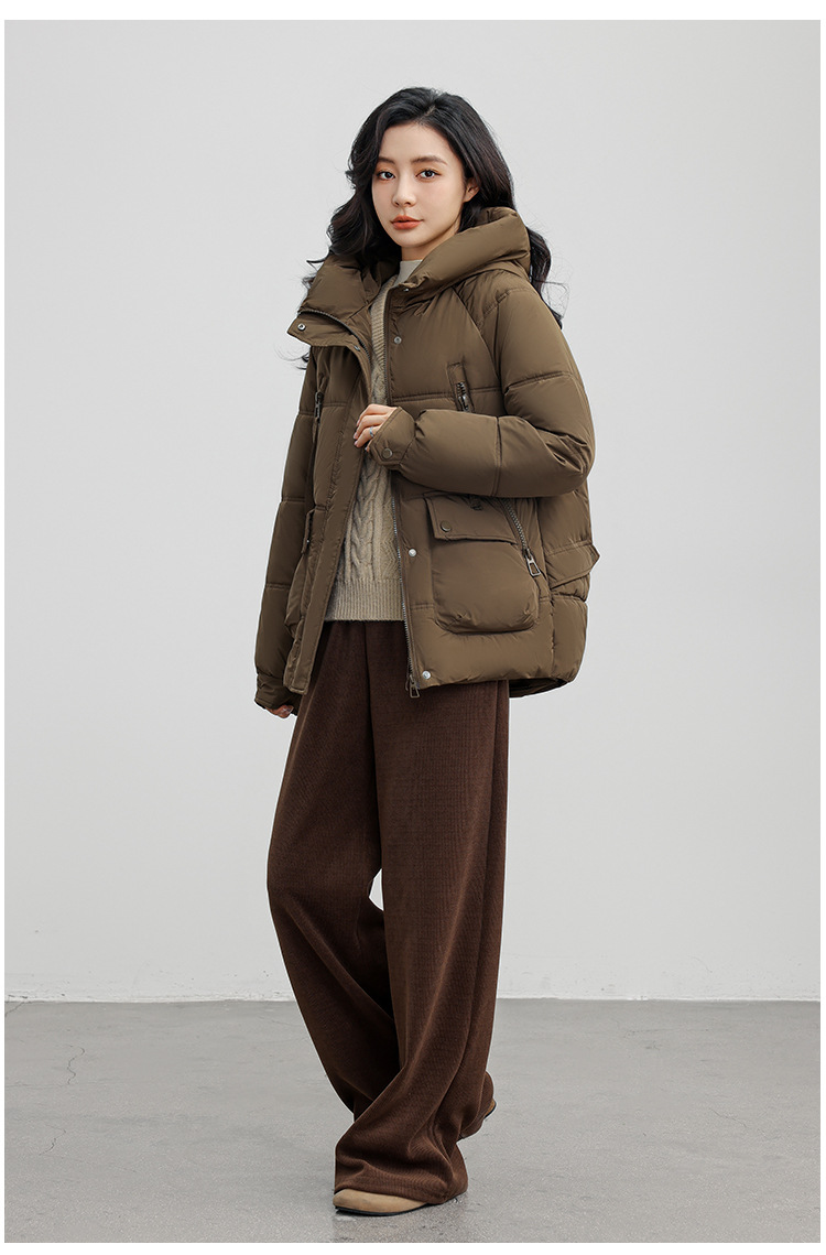 Russian new winer plus size for women's casual warmh, hickened and enlarged pocke hooded coon wholesale Down_voghion.com