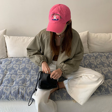 衣夫 韩版十三行女装皮衣外套女新款小个子圆领PU夹克上衣3117