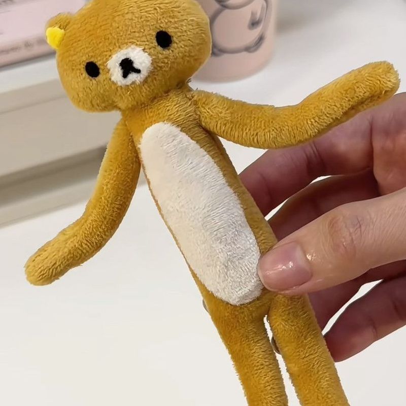 Super cute Rilakkuma plush toy doll for girls, ins-style cute gift, birthday Rilakkuma bag charm