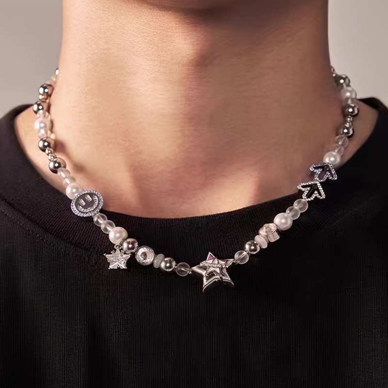 Fashionable Necklace One Fashionable joyful Face poin跨境|undefined