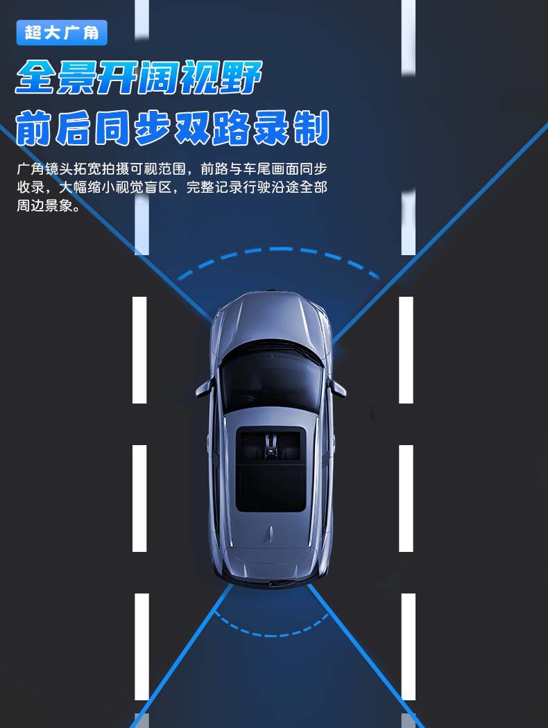 12.3inch Extra-large car smart screen with wireless CarPlay and CarLife, 4K front and rear dashcam screen projection