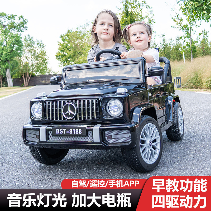 Children's Electric Car, Two-Seater, Remote-Controlled, Four-Wheel Drive, Can Accommodate Adults, Extra-Large Electric Toy Car