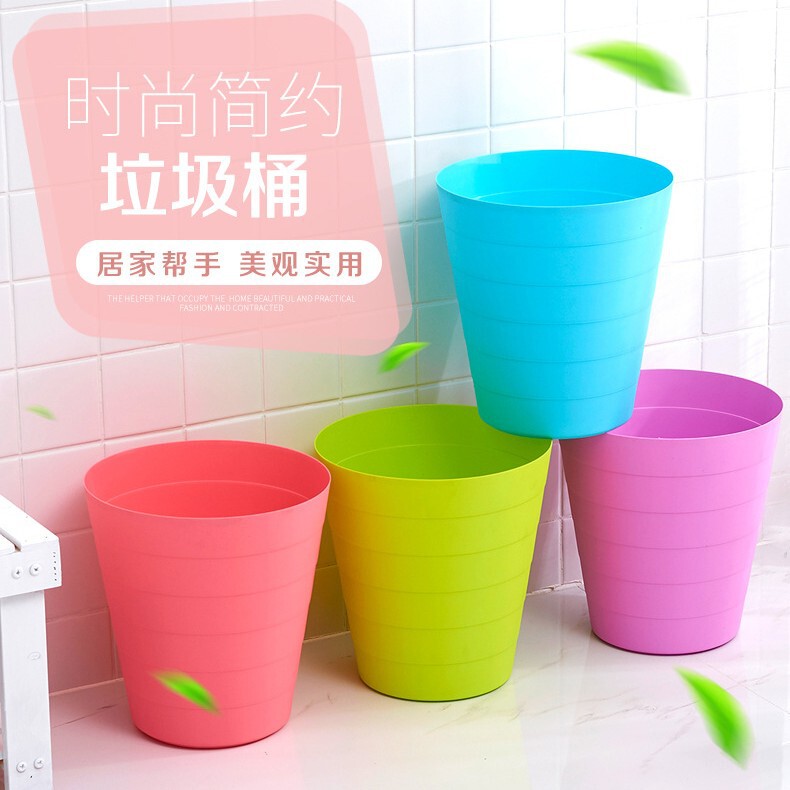 Simple Creative Plastic Trash Bin Household Bamboo Section Living Room Kitchen Bathroom Round European Style Coverless Trash Bin Simple Creative Plastic Trash Bin Household Bamboo Section Living Room Kitchen Bathroom Round European Style Coverless Trash Bin