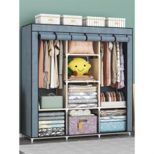 布衣柜新款组装家用无纺布衣橱卧室简易衣柜出租房用结实耐用