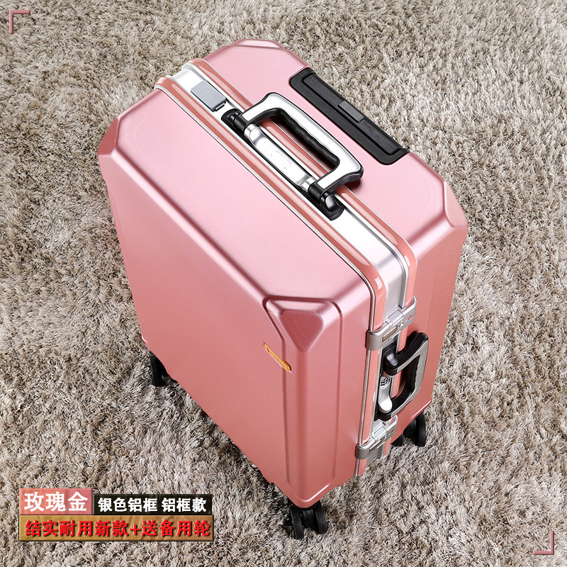 アルミフレームトロリースーツケース男性と女性のためのユニバーサルホイールスーツケース新しい大容量パスワードボックスビジネススーツケース学生|undefined
