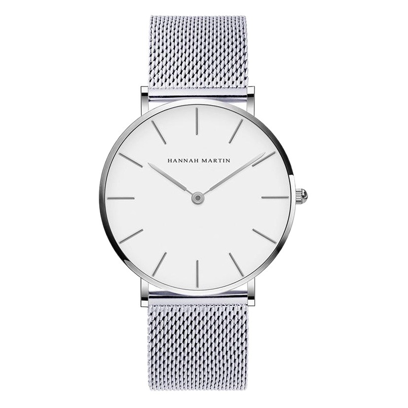 Movimiento japonés Amazon estudiante Acero inoxidable malla Correa reloj hombres simple negocio casual cuarzo impermeable reloj