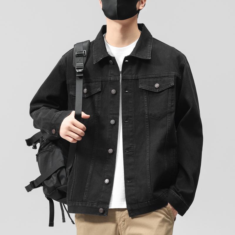 2025 Spring, Autumn and Winter New 6-Color Denim Jacket Men's Versatile Retro Right Shoulder Style Casual Jacket Top