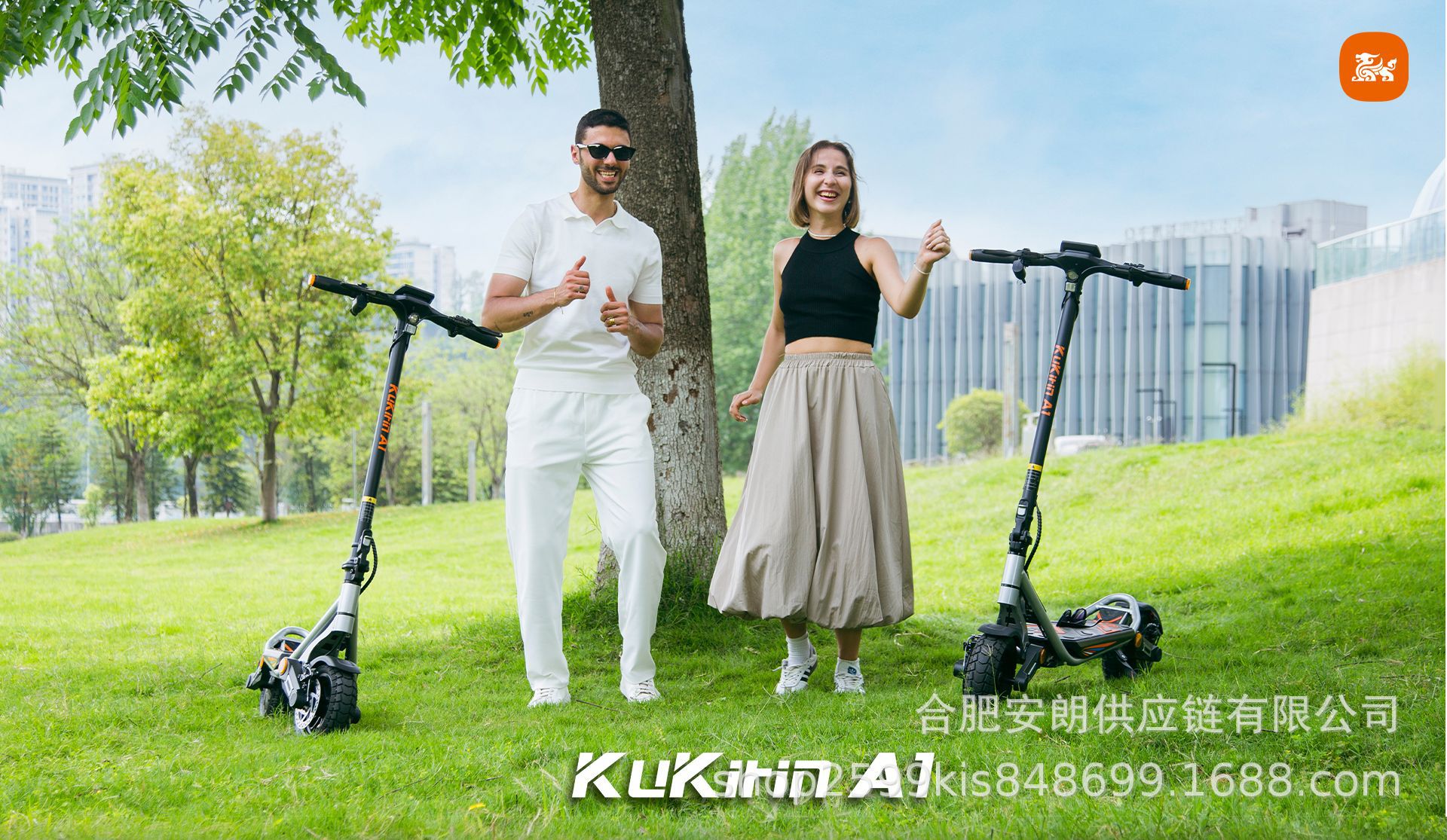 Kukirin Electric Scooter Foldable Portable Lithium Battery