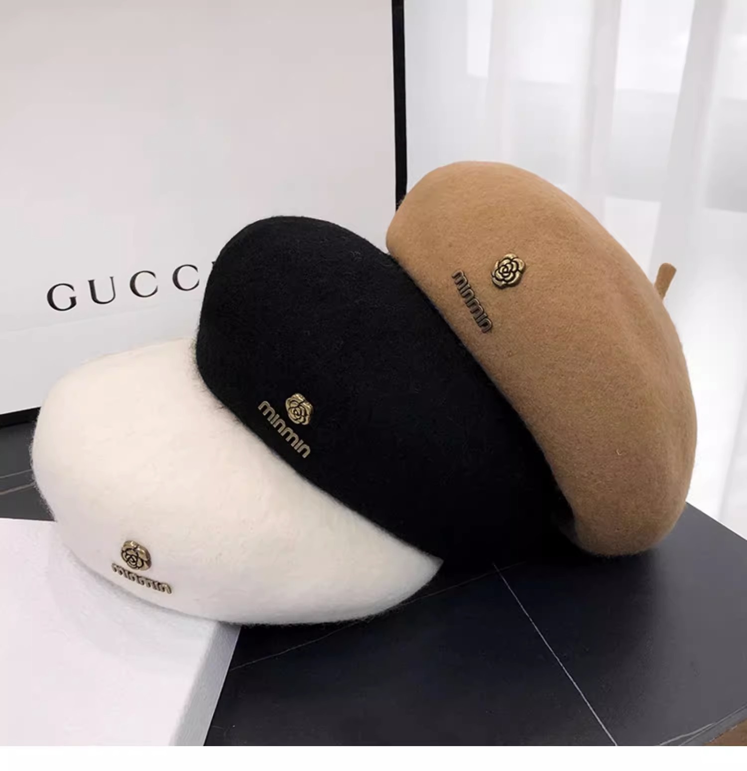 Women's Basic Simple Style Solid Color Eaveless Beret Hat display picture 2