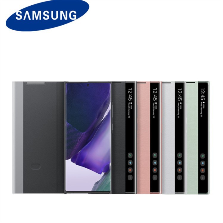Aplicable Samsung note20ultra funda oficial para teléfono móvil note10 chip Smart Flip S21 funda de cuero para teléfono móvil
