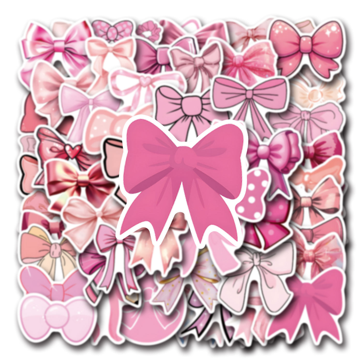 45g Weight Stickers Stationery Type 1 Set Quantity Learning Occasion PVC self-adhesive Material Bow Knot Pattern Cute Style 1 Set Bow Knot Learning PVC Self-adhesive Cute Stickers 5