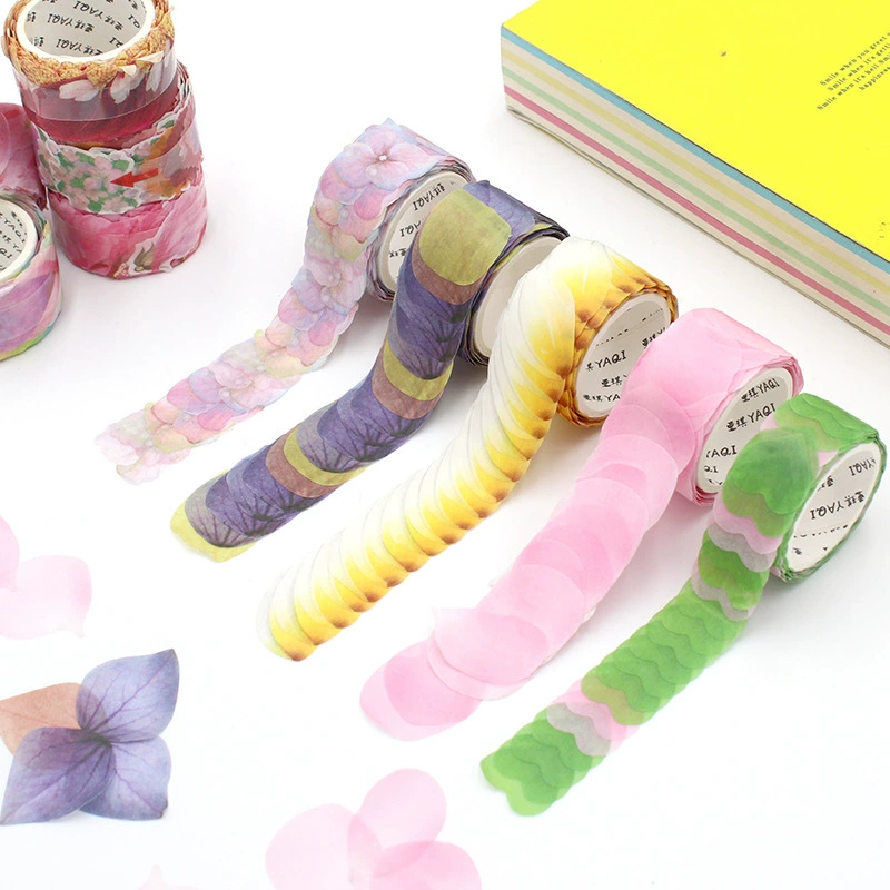 Ялонг в японском стиле и бумажная лепестковая лента разрываемая наклейка в наличии оптовая продажа DIY материал наклейки для ручного счета