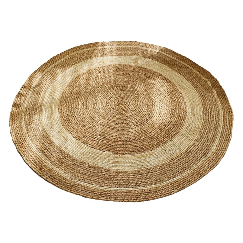 Alfombra de ratán para dormitorio, alfombra para puerta de entrada, alfombra para mesa de centro de sala de estar, decoración para fotografía de habitación, estilo nórdico.