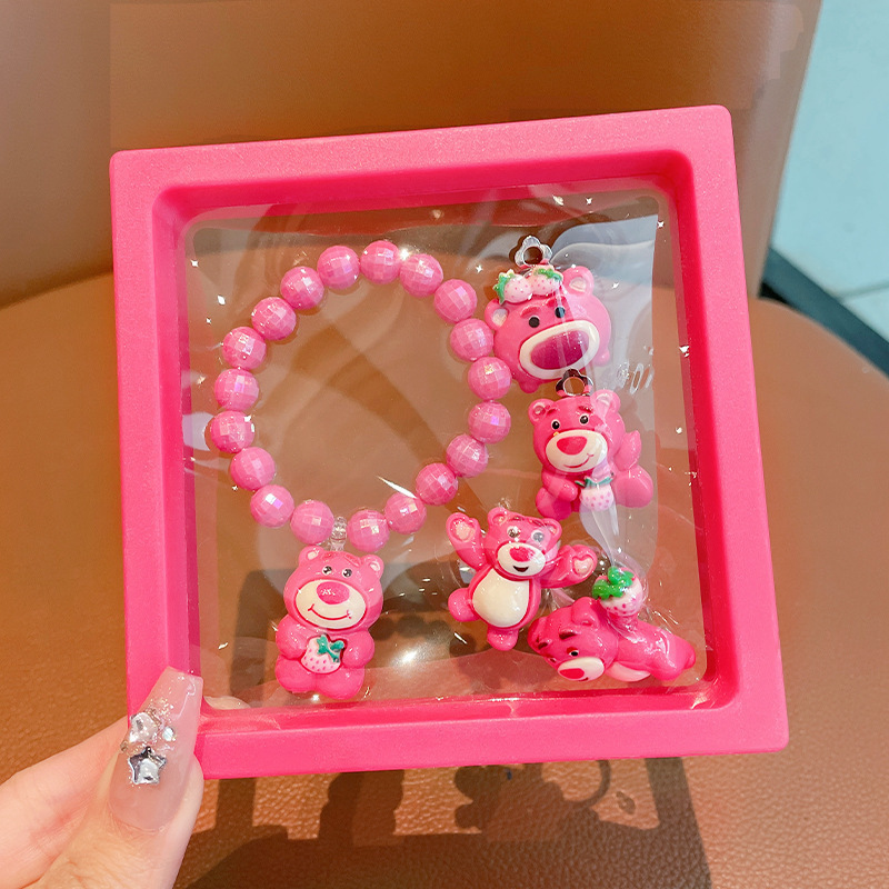 儿童卡通精美手链小女孩水晶串珠手环宝宝礼物女款手串饰品套装|undefined