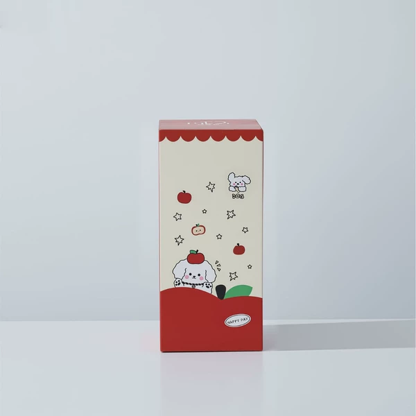 Customized red apple thermos pot color box (large)
