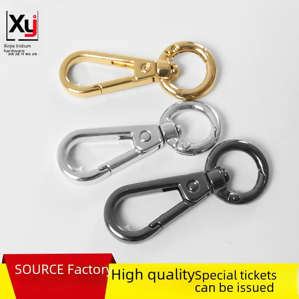 Luggage Hardware Accessories Zinc Alloy Spring Dog Buckle Traction Buckle Small Plate Buckle Metal Hanging Buckle Key Chain Hook Buckle Cross-Border