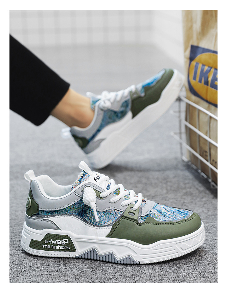 Atmungsaktive Herrenschuhe für den Sommer, vielseitig einsetzbar für Studenten, Sport, hohe Sohlen, lässig, kleine weiße, China-Chic-Boardschuhe,_voghion.com