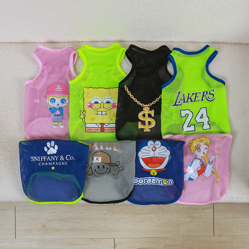 Dog clothes summer vest thin anti-hair cute pet puppy teddy summer cat a generation of hair