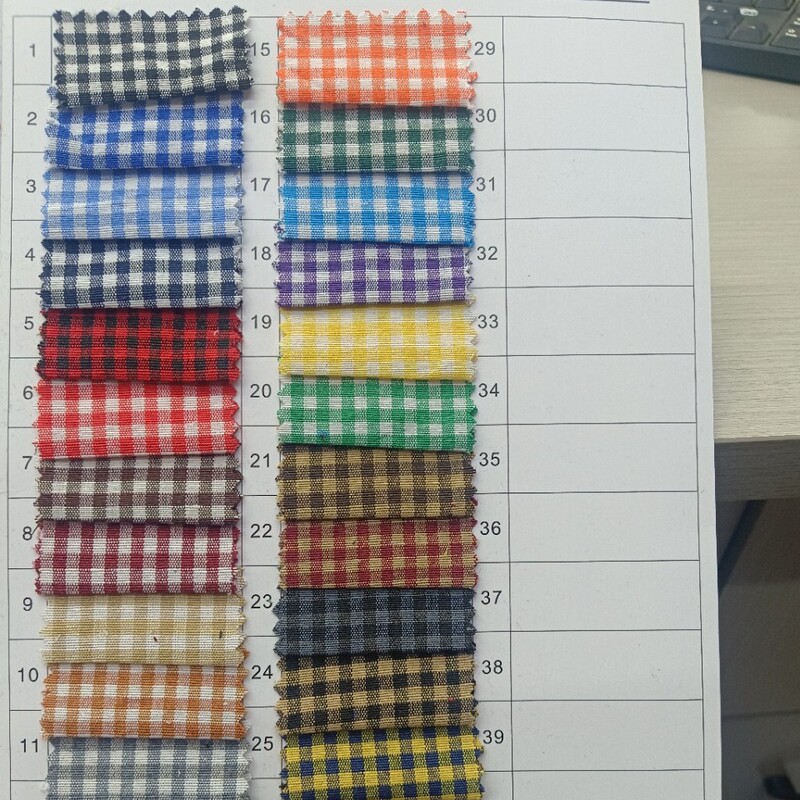 Polyester-Cotton 0.3cm Plaid Checkered Shirt Men's Long-Sleeved Non-Iron Business Casual Autumn Shirt
