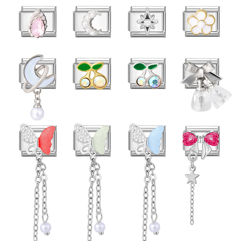 Spring and Summer Sweet Butterfly European Style Modular Bracelet Niche Design Creative Bracelet Italian Jewelry Accessories