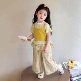 女童超好看夏装套装2025新款独特绝美洋气时髦儿童女宝韩系穿搭