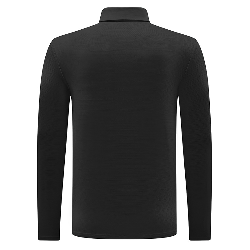 Primavera y otoño al aire libre secado rápido camiseta hombre transpiración sudor de manga larga polo camiseta deportiva elástica de negocios chaqueta casual