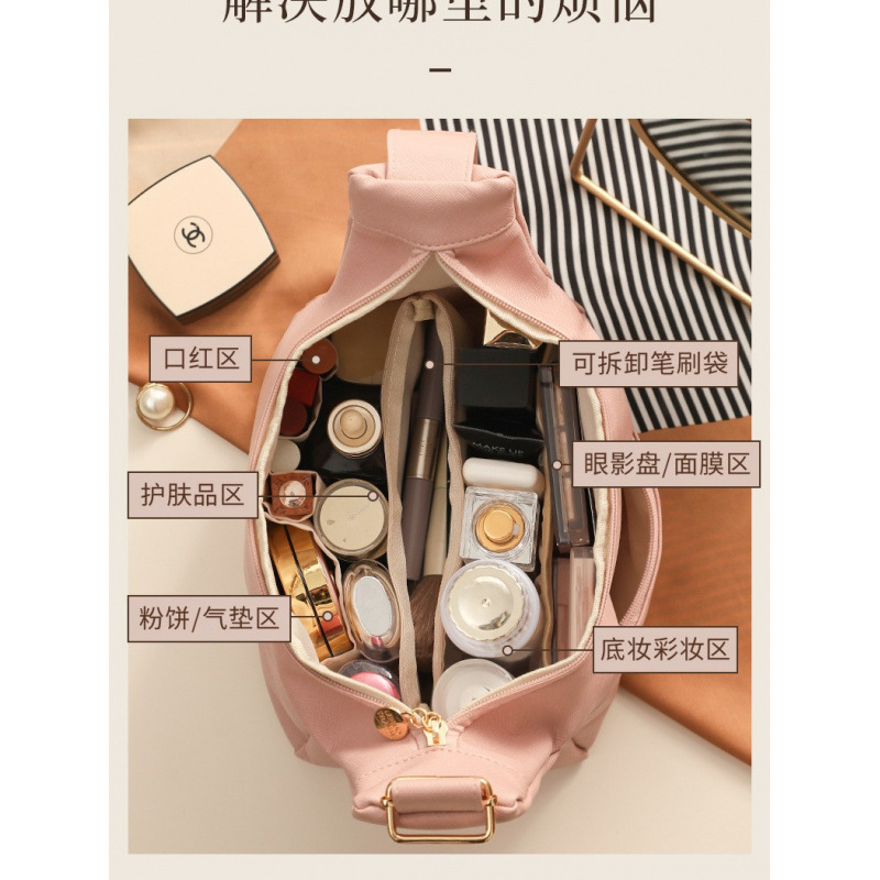 化粧品バッグ女性のための 2025 新しいハイエンド収納袋ハンドバッグ大容量ポータブルトイレタリーバッグトラベルバッグ|undefined
