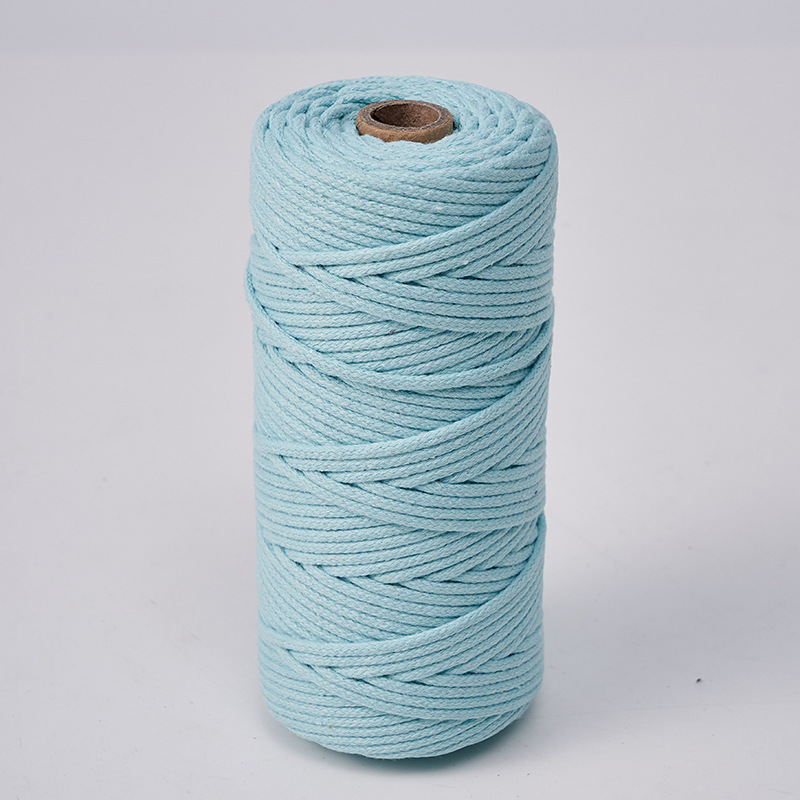 Cuerda de algodón con núcleo de 3mm, ropa de bricolaje, decoración de textiles para el hogar, cordón de algodón, cuerda tejida, tapicería de color, cuerda de algodón con corazón