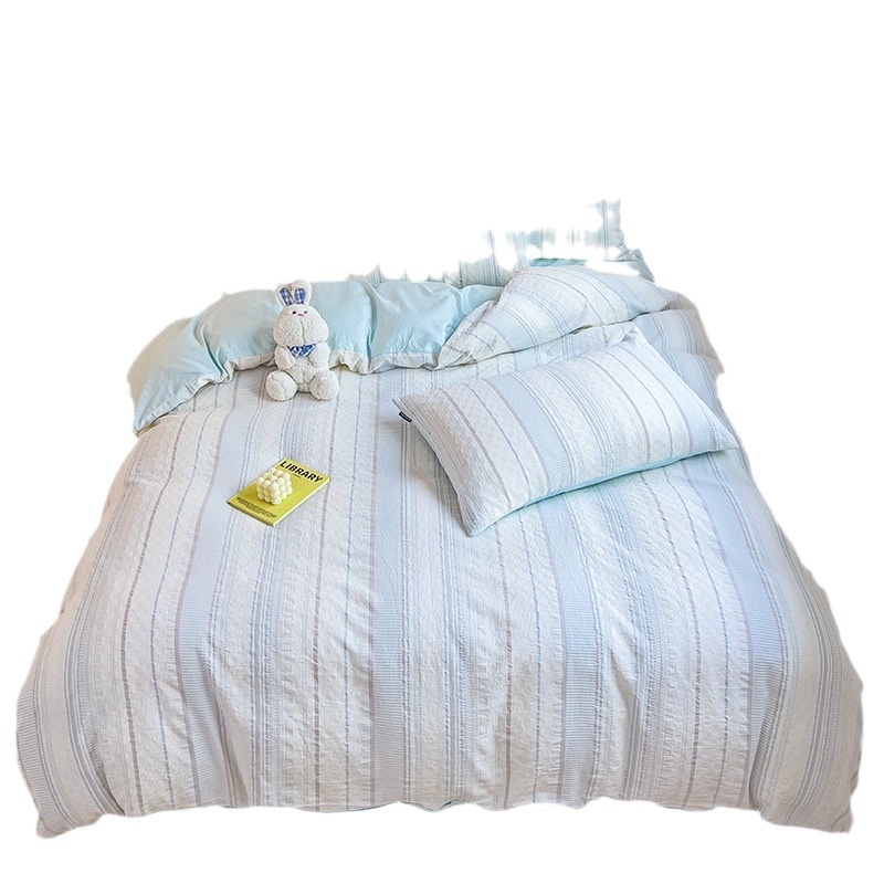 純綿母子A類60s四点セットジャカード純綿三点セットクリーム風布団シーツ寮寝具