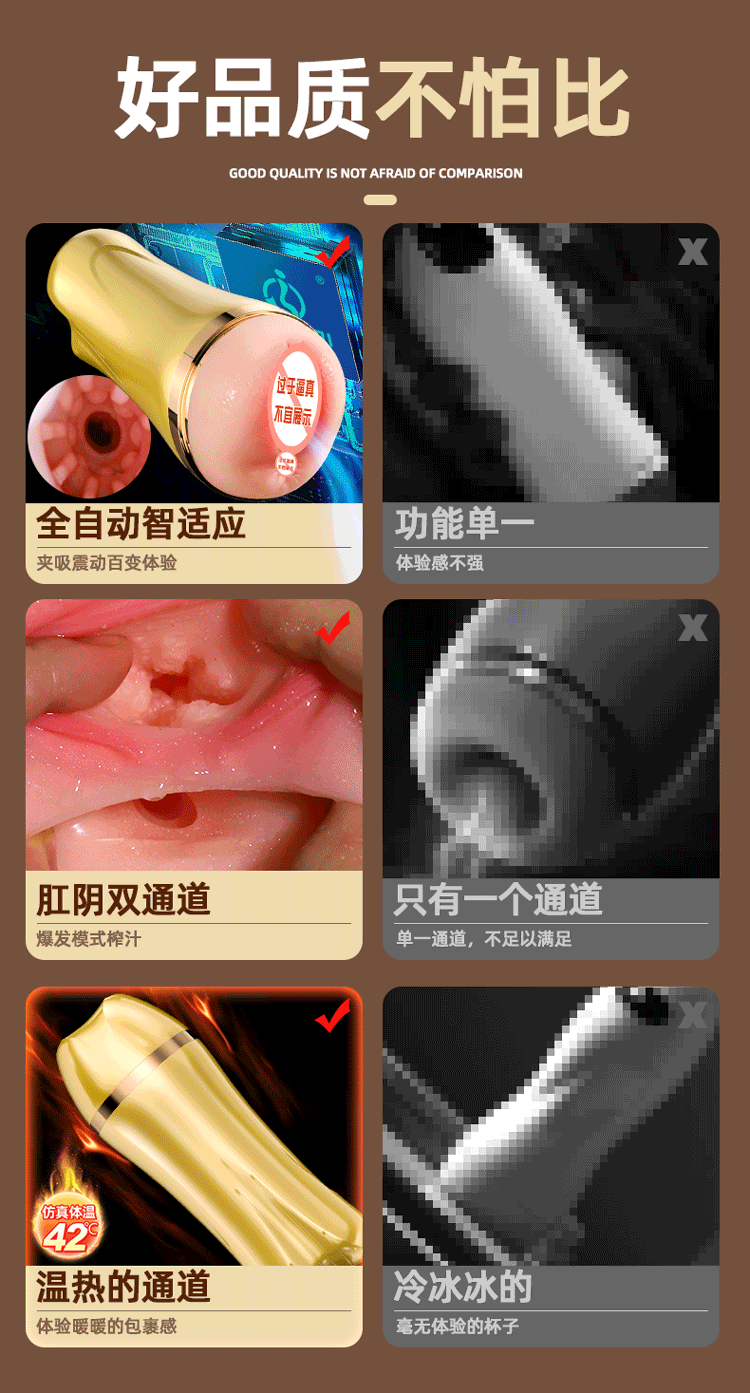 Electric Male Masturbator Cup with Automatic Stimulation, TPE Sleeve and ABS Housing — detail image 4