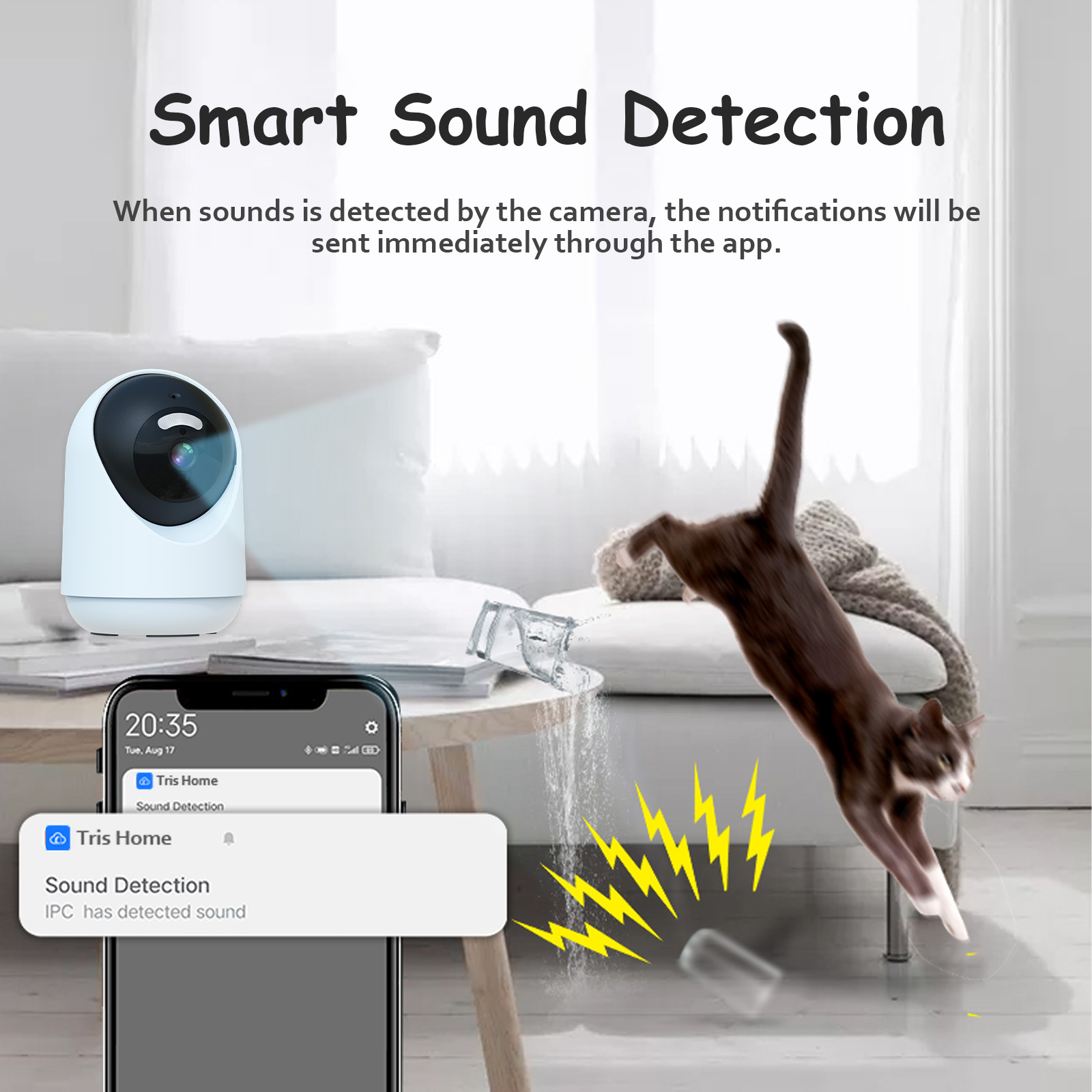 Cámara de Vigilancia Inteligente Inalámbrica Tuya con Protección de Privacidad para el Hogar 5G, Gran Venta Transfronteriza, con Movimiento Panorámico e Inclinación